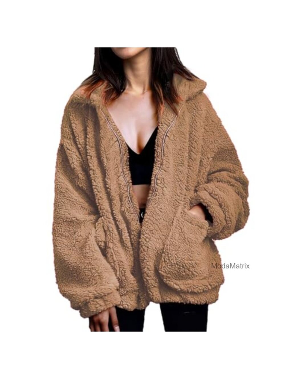 Faux Shearling Coat Winter Oversized Jacket Rela